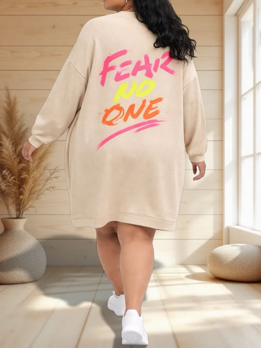 MONIKA - VESTE OVERSIZE BEIGE JUSQU'A LA TAILLE 58/60