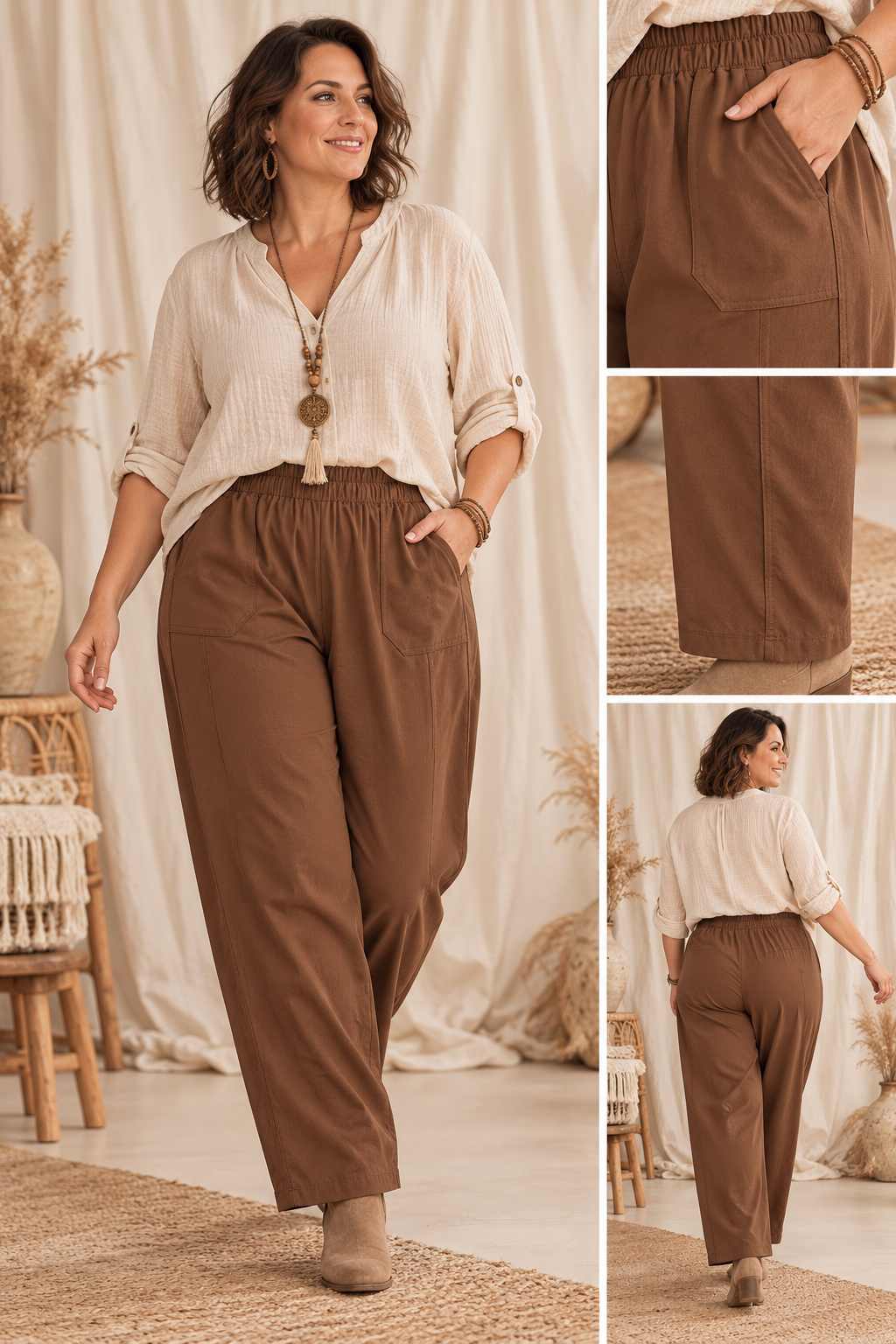 LUDOVIC - PANTALON MARRON TAILLE 54 A 58/60