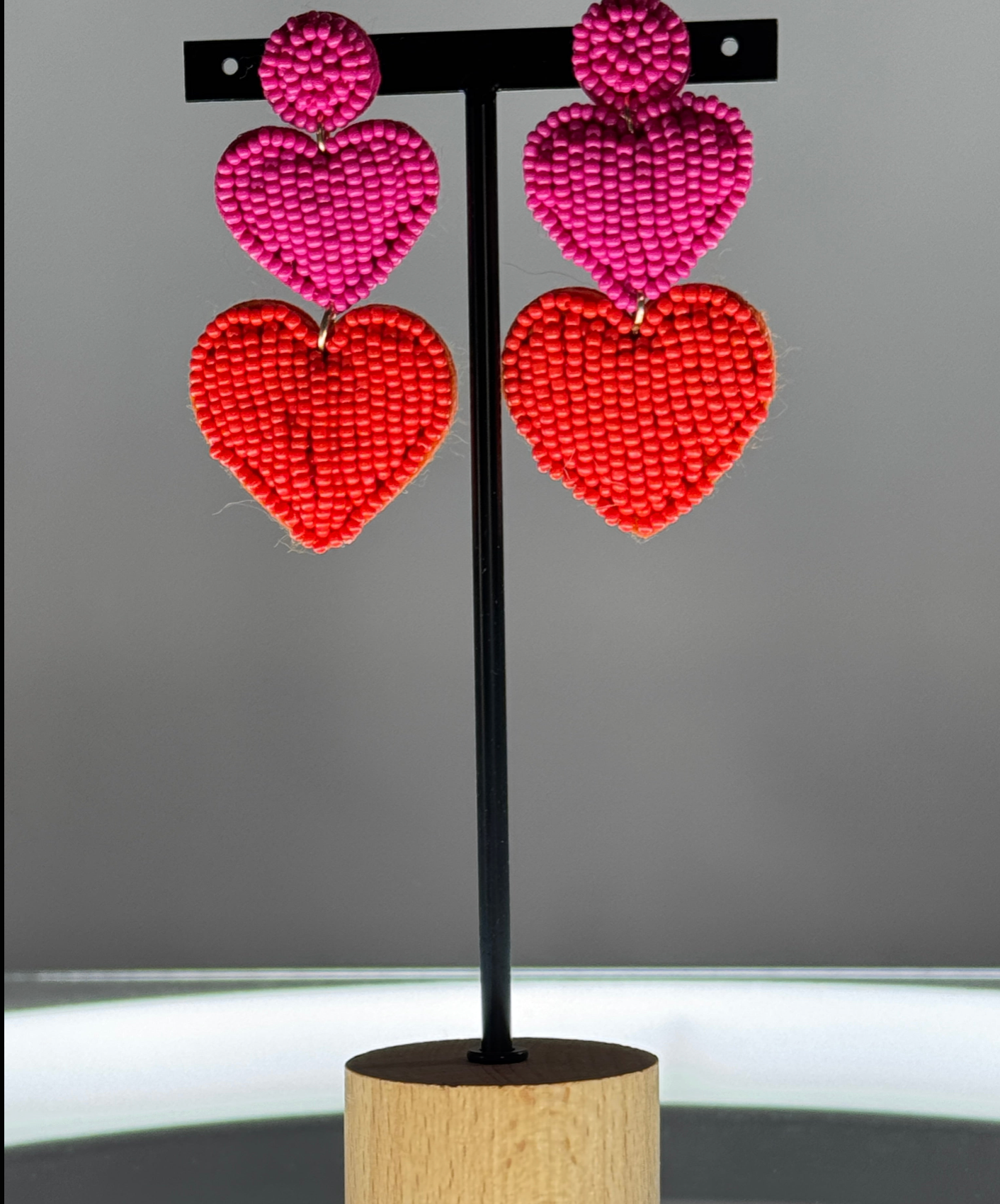 COURTNEY - BOUCLES D'OREILLES COEUR EN PERLE
