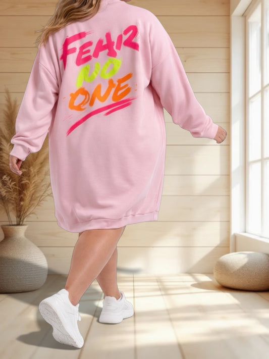 MONIKA - VESTE OVERSIZE ROSE JUSQU'A LA TAILLE 58/60