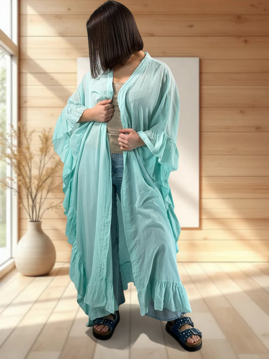 HAPINESS - KIMONO LAGON OVERSIZE JUSQU'A LA TAILLE 60