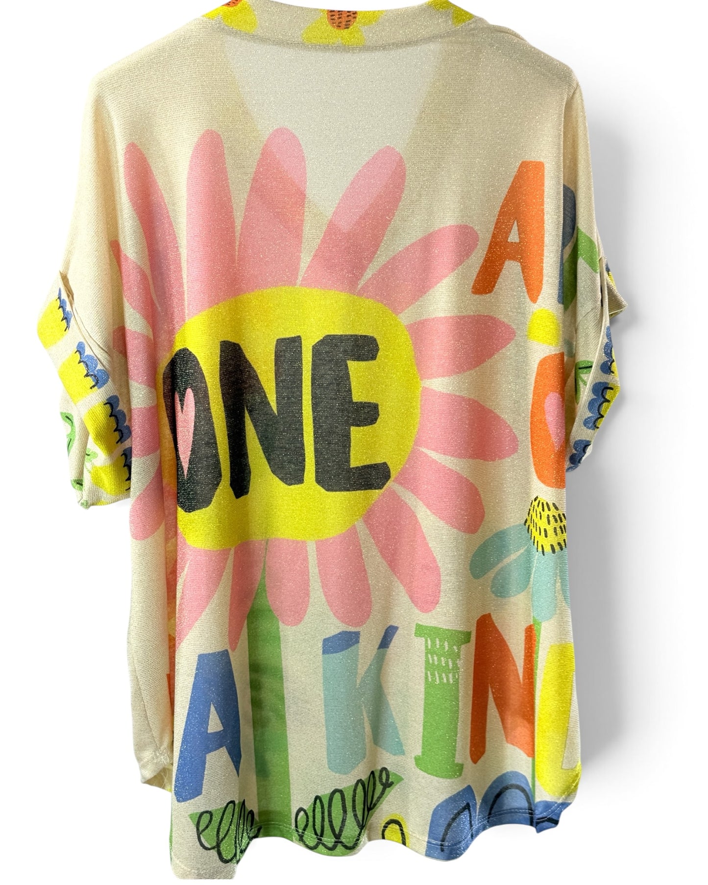 HELLO - TEE-SHIRT OVERSIZE FLUIDE SCINTILLANT JUSQU'A LA TAILLE 52