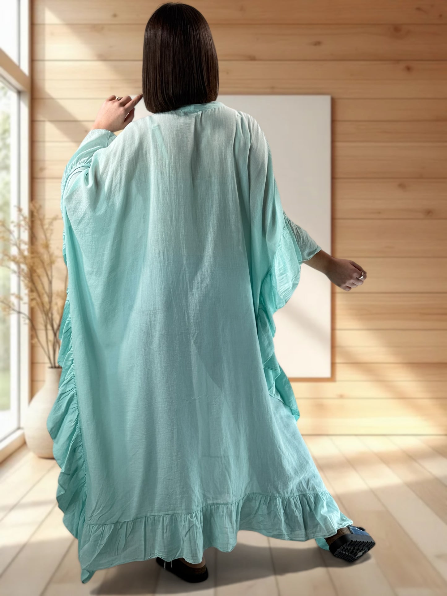 HAPINESS - KIMONO LAGON OVERSIZE JUSQU'A LA TAILLE 60