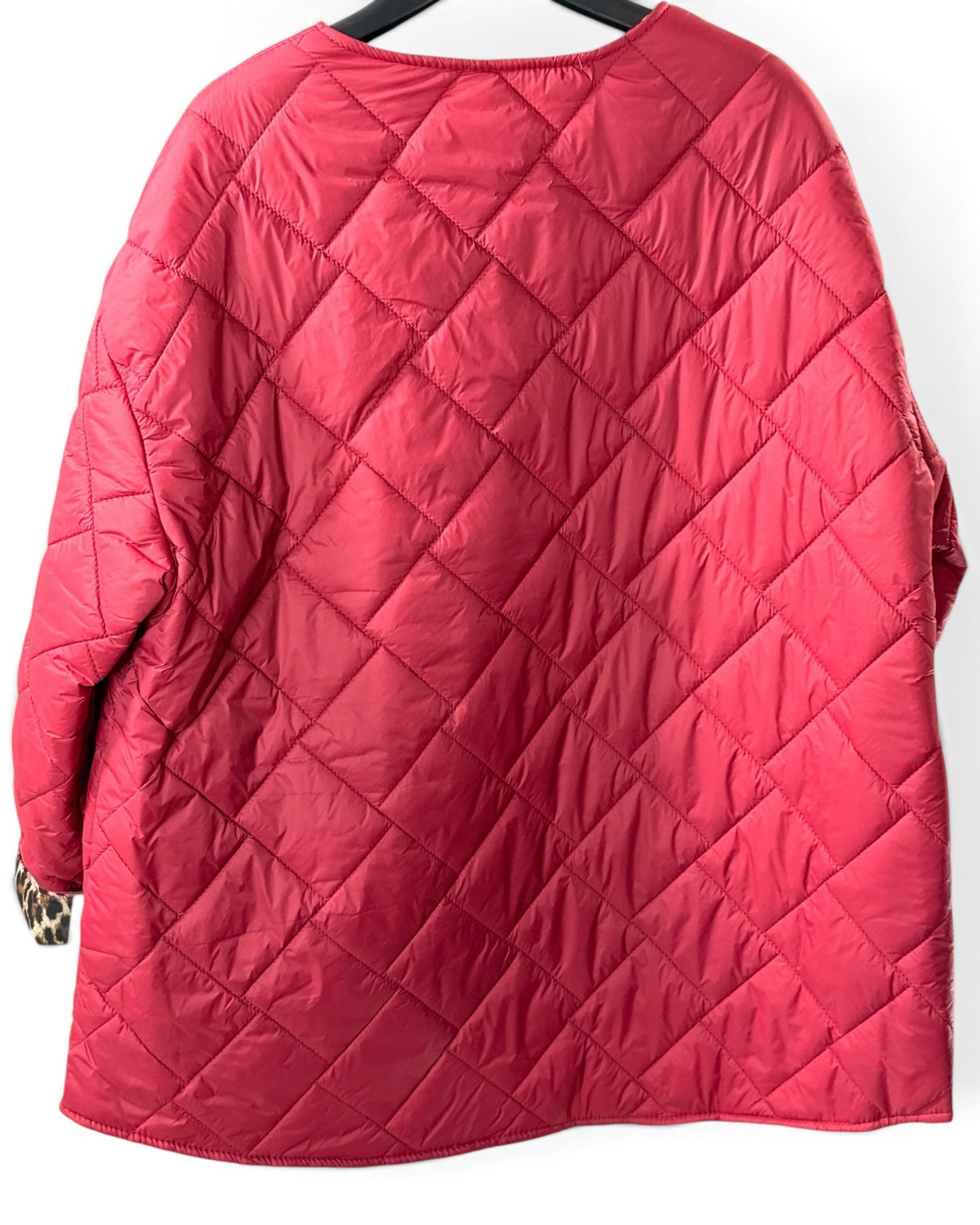 DEBORAH - DOUDOUNE ROUGE INTERIEUR LEOPARD TAILLE 44 A 50
