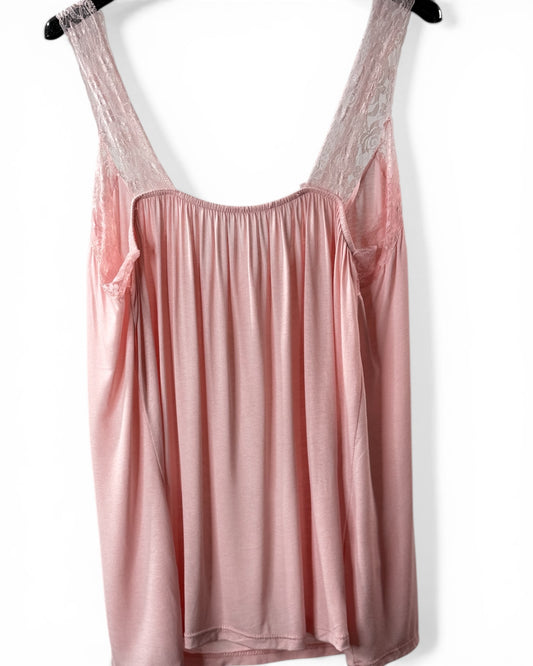CHOUCHOU - TOP ROSE AVEC DENTELLE TAILLE 48 A 56