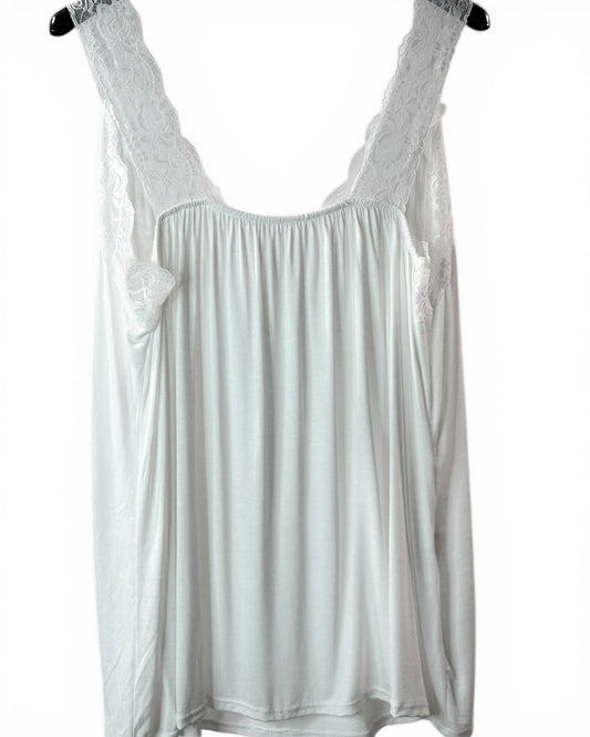 CHOUCHOU - TOP BLANC AVEC DENTELLE TAILLE 48 A 56