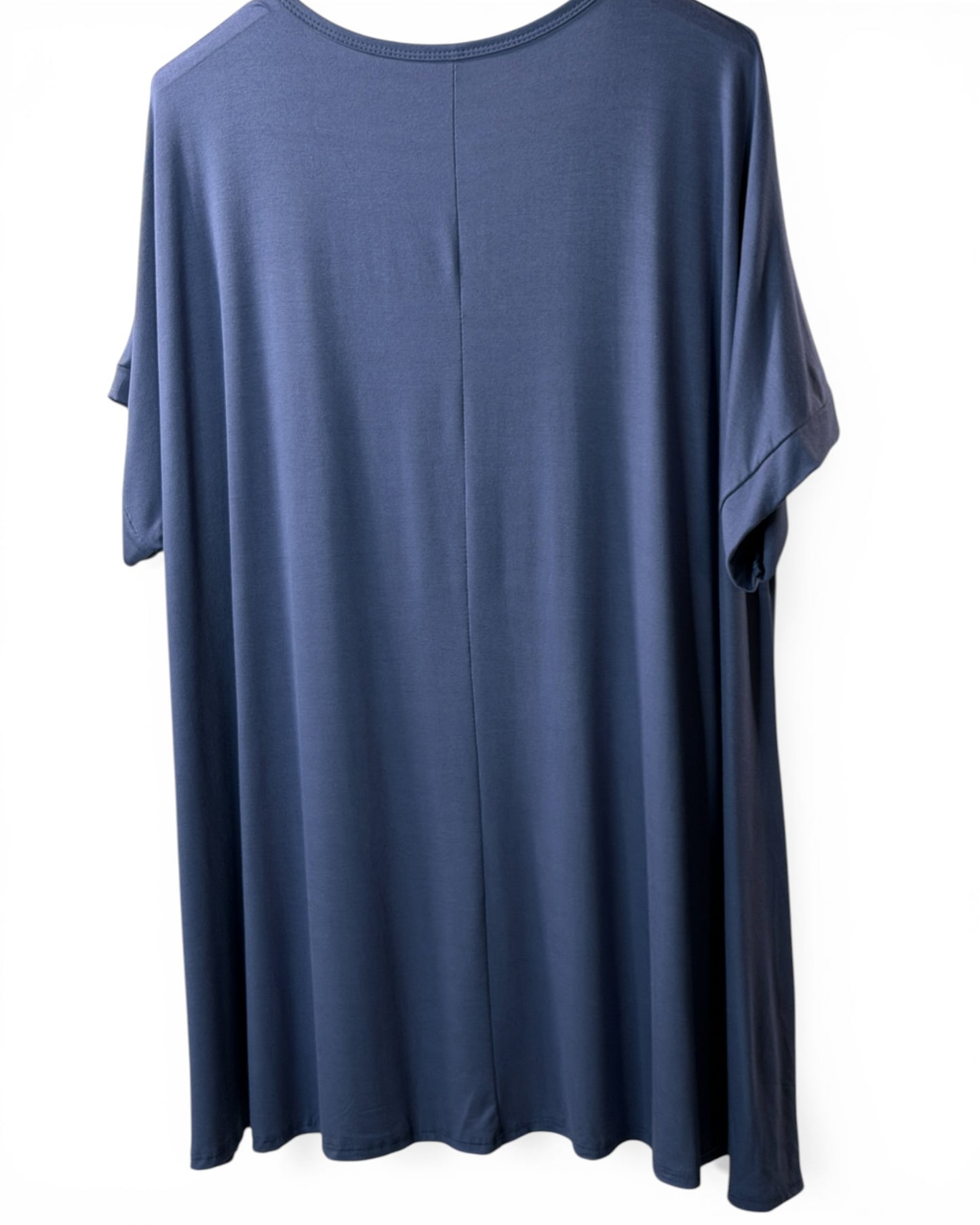 INGRID - T-SHIRT OVERSIZE BLEU JEAN JUSQU'A LA TAILLE 48 A 56