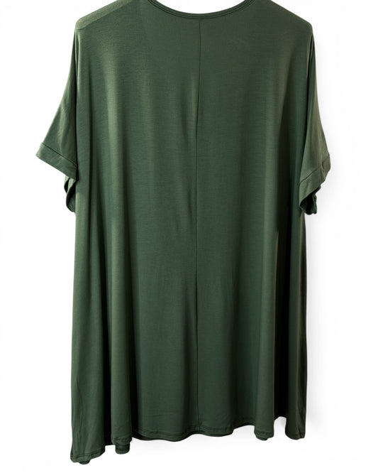 INGRID - T-SHIRT OVERSIZE KAKI JUSQU'A LA TAILLE 48 A 56