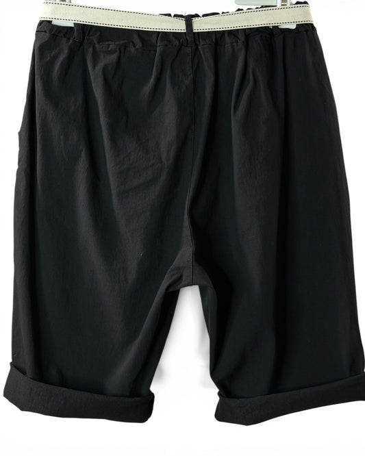 TINO - BERMUDA NOIR JUSQU'A LA TAILLE 52