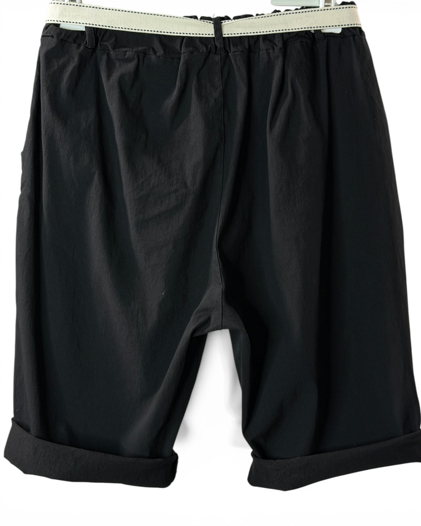 TINO - BERMUDA NOIR JUSQU'A LA TAILLE 52