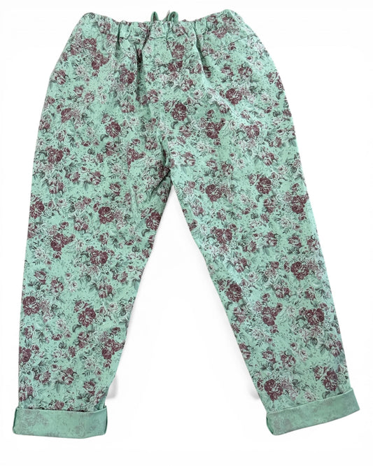 BONNY - PANTALON LAGON A FLEUR TAILLE 46/48 A 54