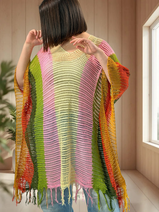 ROSIE - TUNIQUE EN RESILLE MULTICOLORE JUSQU'A LA TAILLE 60