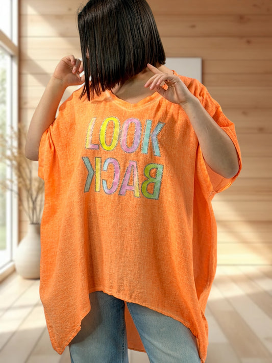 MACADAMIA - TUNIQUE ORANGE JUSQU'A LA TAILLE 56