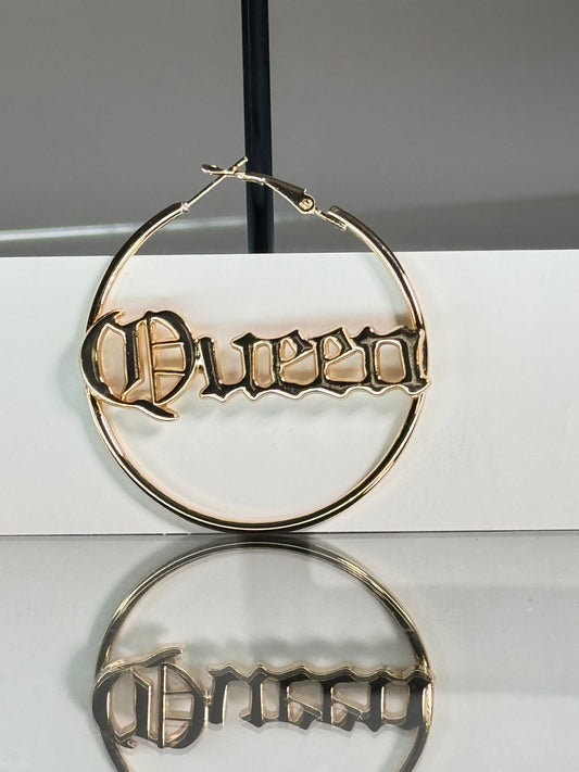 QUEEN- BOUCLES D'OREILLES CREOLE