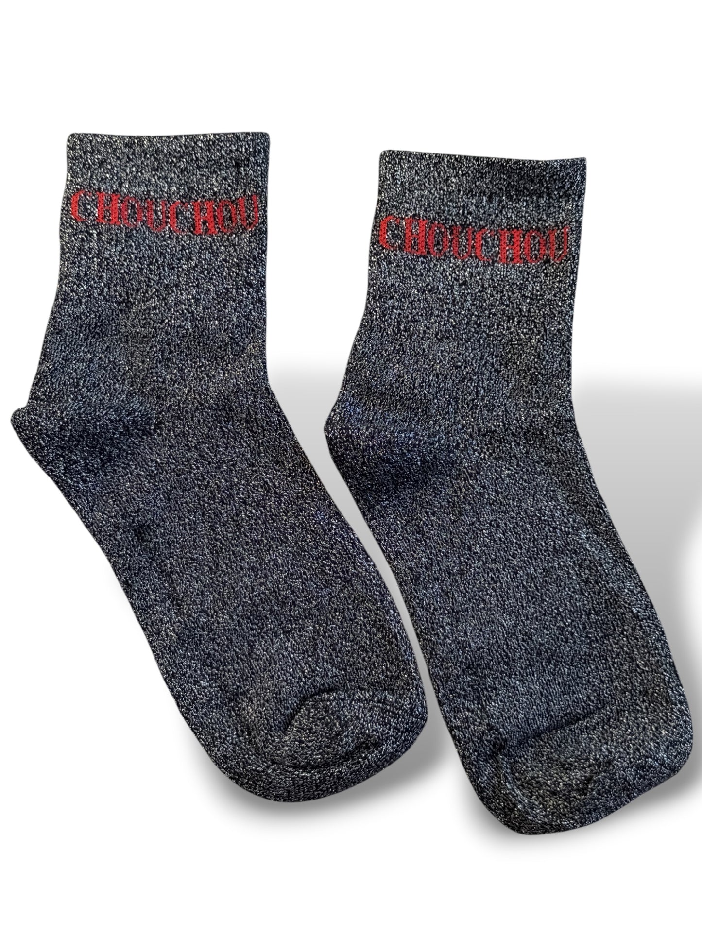CHAUSSETTES SCINTILLANTES CHOUCHOU NOIRE