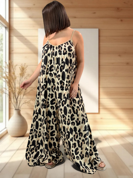 ROMANE - COMBI OVERSIZE LEOPARD JUSQU'A LA TAILLE 52