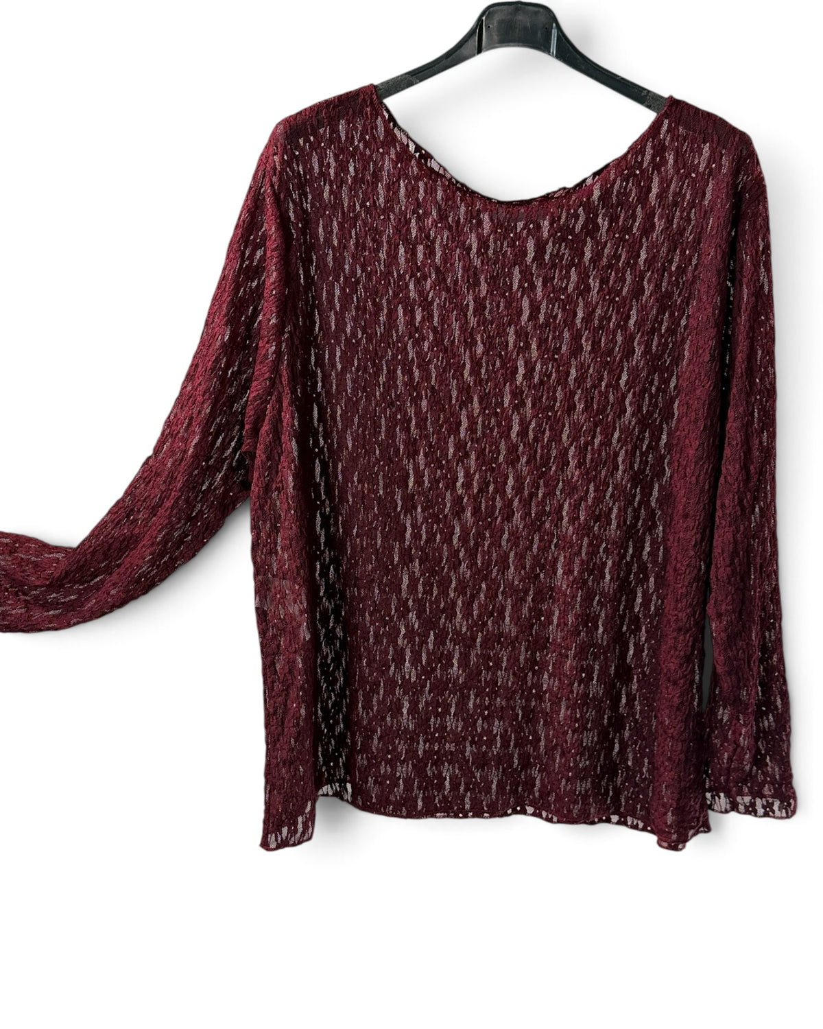 LUCYLOU - TOP EN DENTELLE BORDEAUX TAILLE 46/48 A 56
