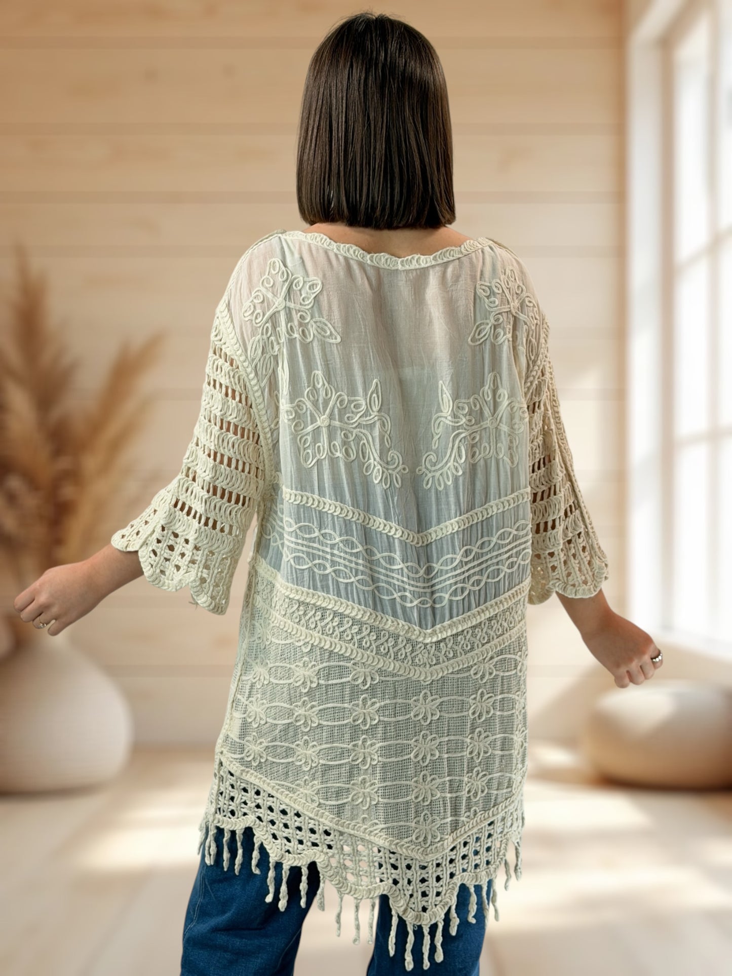 ADELINE - TUNIQUE BEIGE JUSQU'A LA TAILLE 46