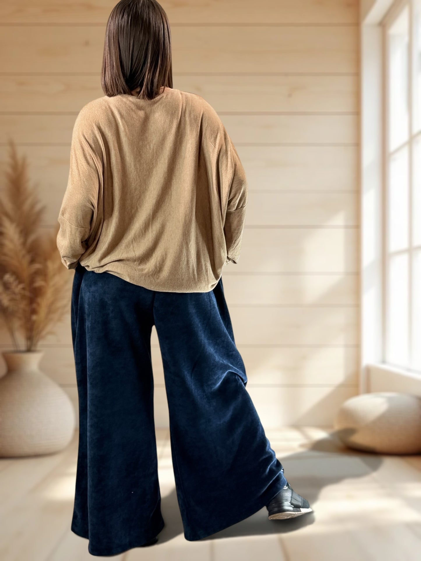 MARVIN - PANTALON EN VELOURS MARINE TAILLE 46 A 54
