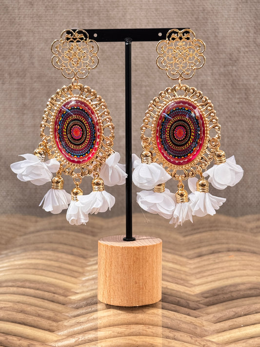 MADRID - BOUCLES D'OREILLES BOHEME BLANCHE