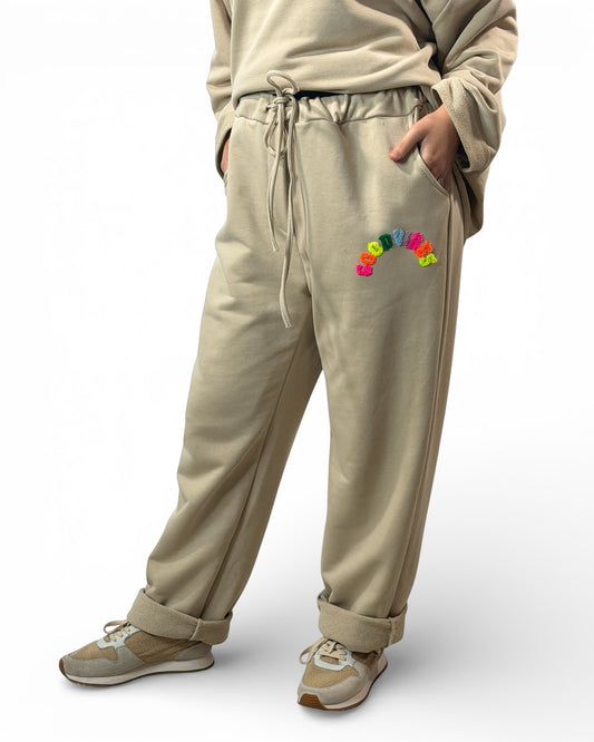 ETHAN - PANTALON EN SWEAT BEIGE TAILLE 48 A 56