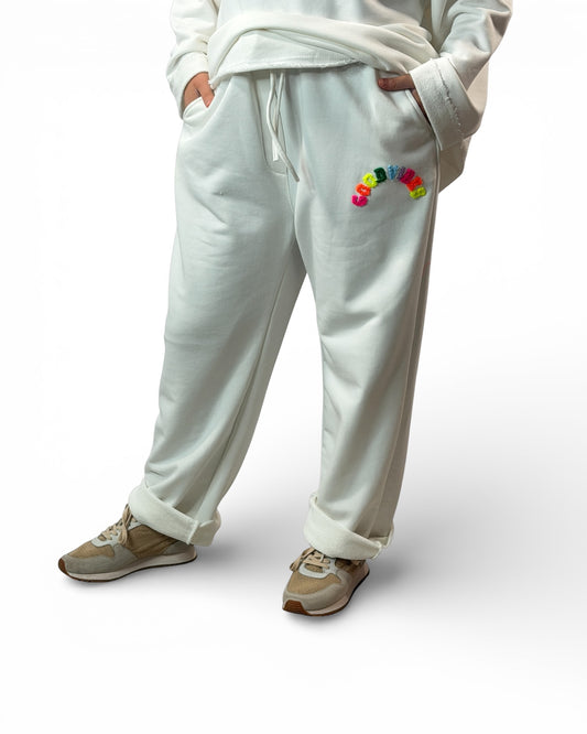 ETHAN - PANTALON EN SWEAT BLANC TAILLE 48 A 56