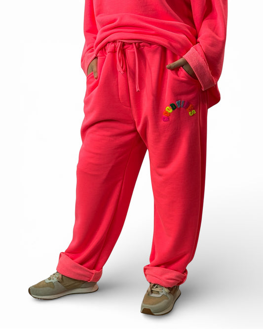 ETHAN - PANTALON EN SWEAT FUCHSIA TAILLE 48 A 56