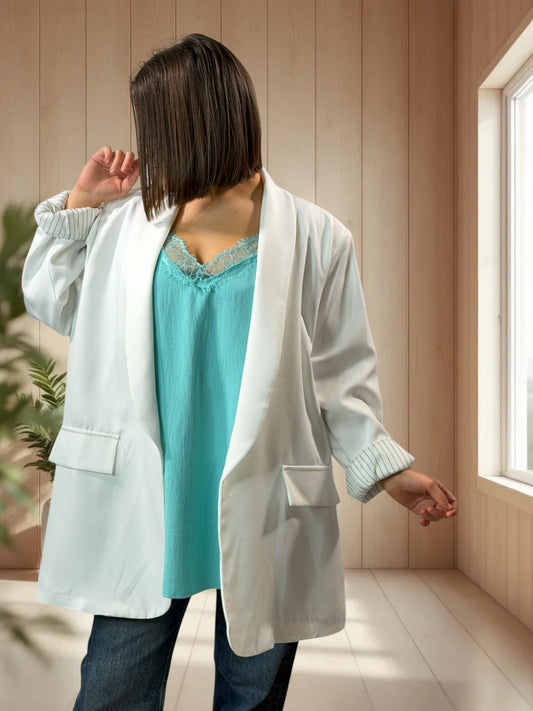 ROXANE - BLAZER BLANC JUSQU'A LA TAILLE 52