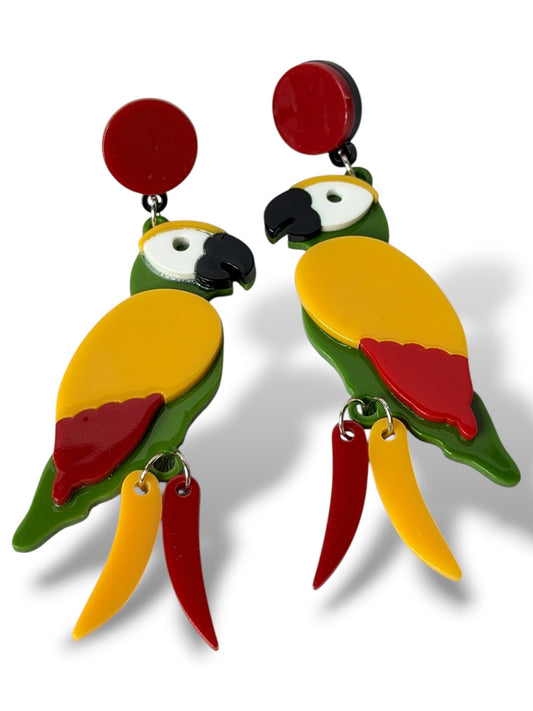 PERROQUET - BOUCLES D'OREILLES TENDANCE
