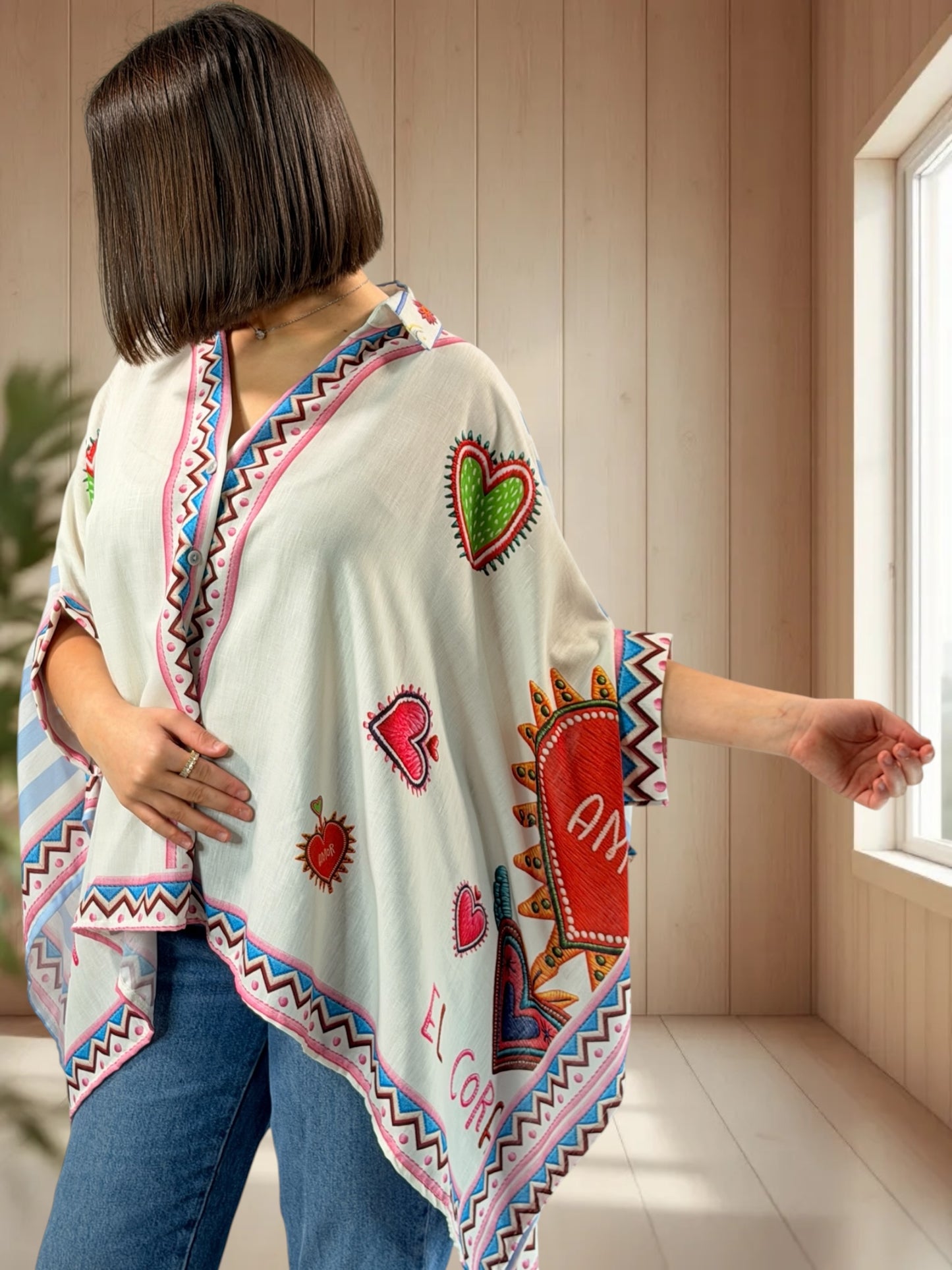 BENEDICTE - TUNIQUE OVERSIZE JUSQU'A LA TAILLE 54/56