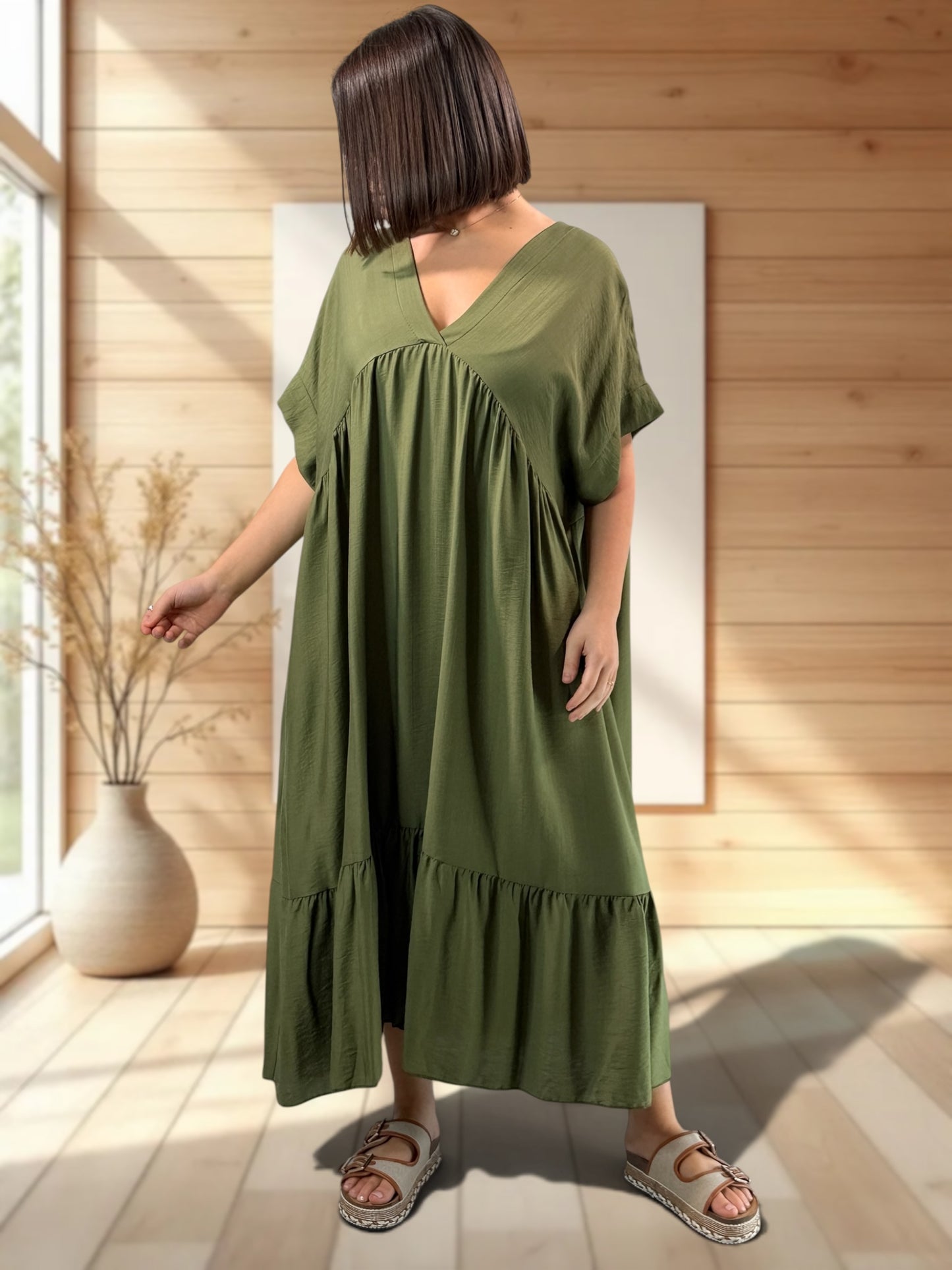 CLOE - ROBE LONGUE KAKI JUSQU'A LA TAILLE 54