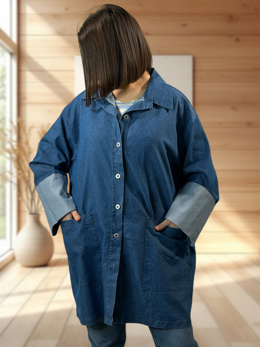 JACK - VESTE EN JEAN OVERSIZE JUSQU'A LA TAILLE 46/48 A 52/54