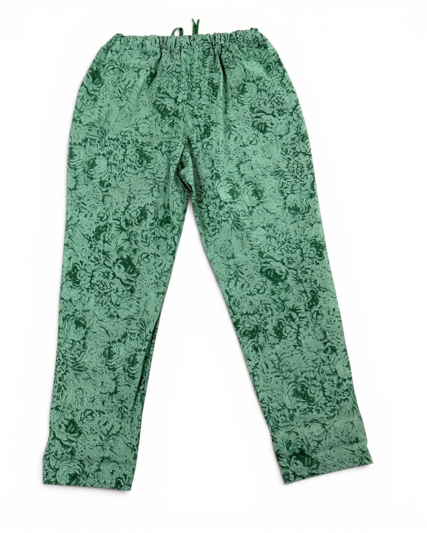 MAXENCE - PANTALON SPORTSWEAR VERT A FLEUR TAILLE 46/48 A 54