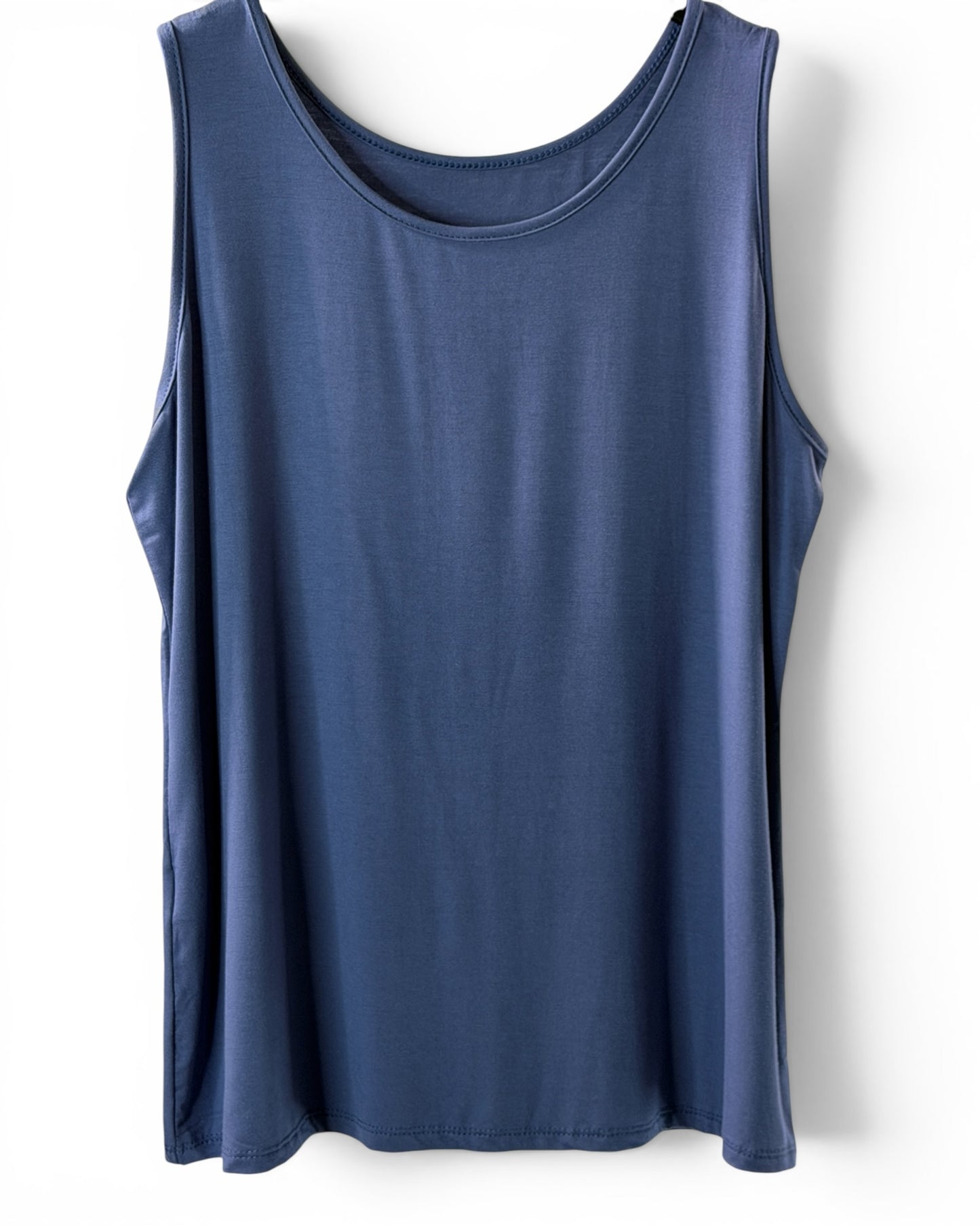 LOUANE - TOP DEBARDEUR BLEU JEAN TAILLE 46/48 A 54