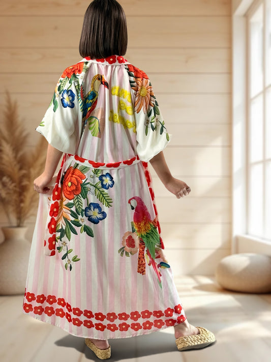 MARIELLE - ROBE A MOTIF JUSQU'A LA TAILLE 50