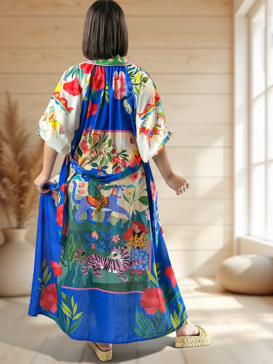 MARIELLE - ROBE A MOTIF JUSQU'A LA TAILLE 50