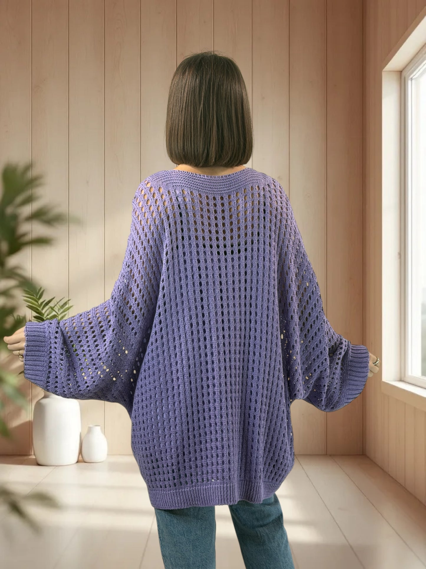 BERLINGOT - PULL RESILLE LILAS JUSQU'A LA TAILLE 56/58