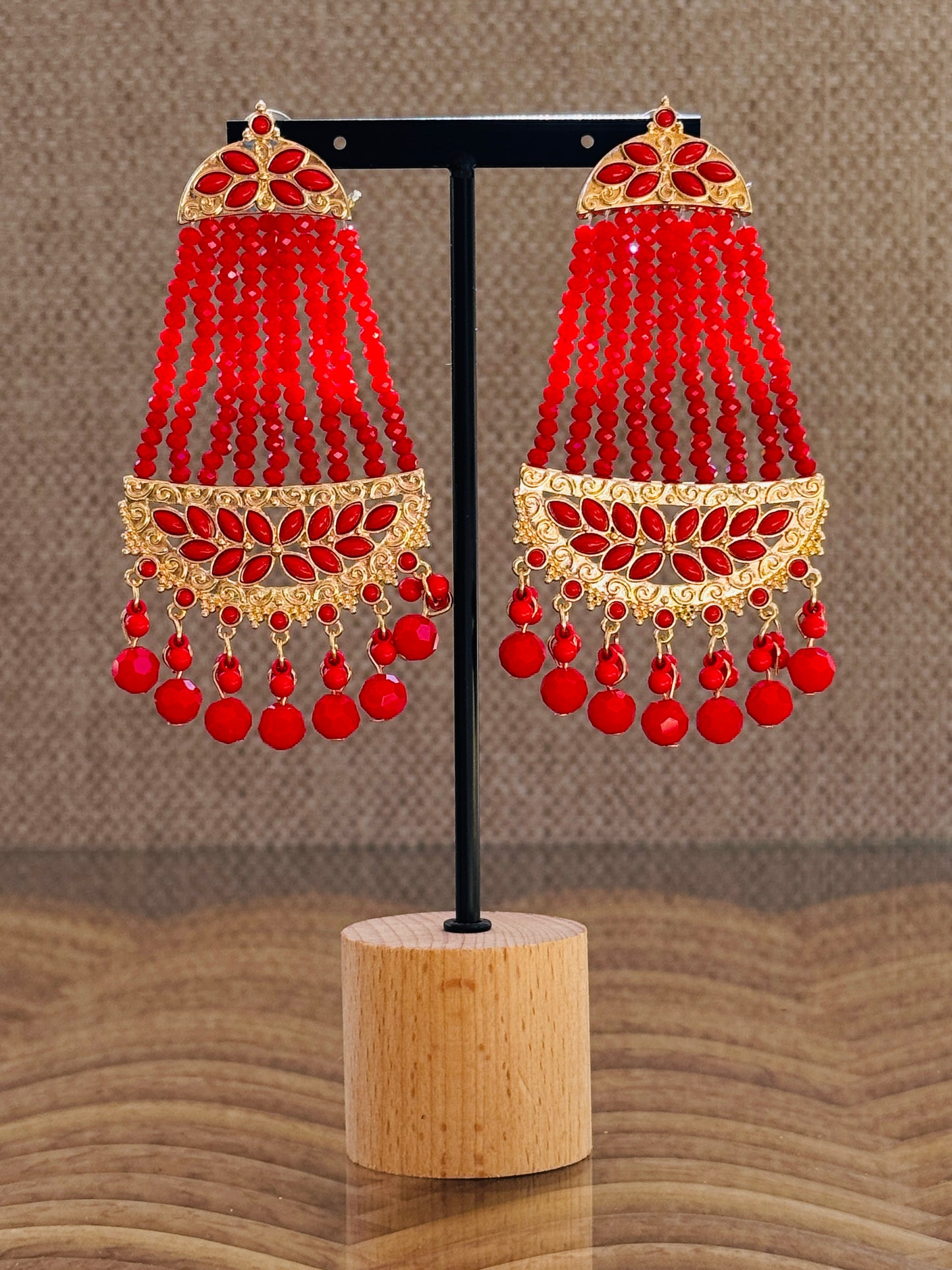 ACAPULCO - BOUCLES D'OREILLES PERLE ROUGE