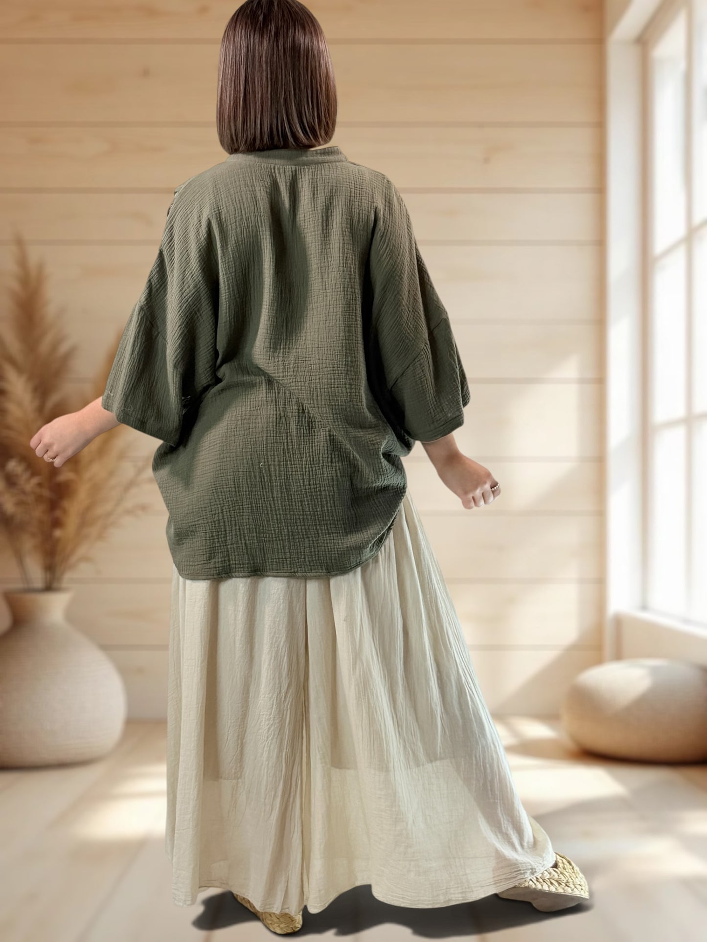 PAULA - PANTAJUPE BEIGE TAILLE 44/46 A 54