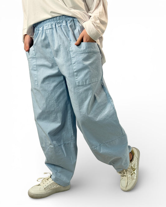 LUIGI - PANTALON SPORTSWEAR BLEU CIEL JUSQU'A UNE TAILLE 48