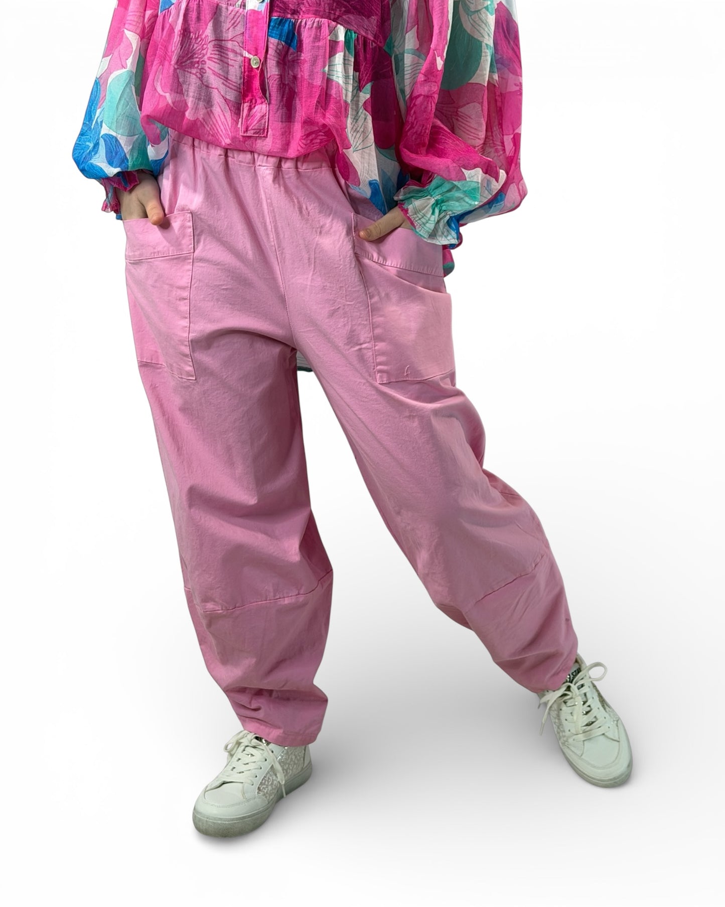 LUIGI - PANTALON SPORTSWEAR ROSE JUSQU'A UNE TAILLE 50