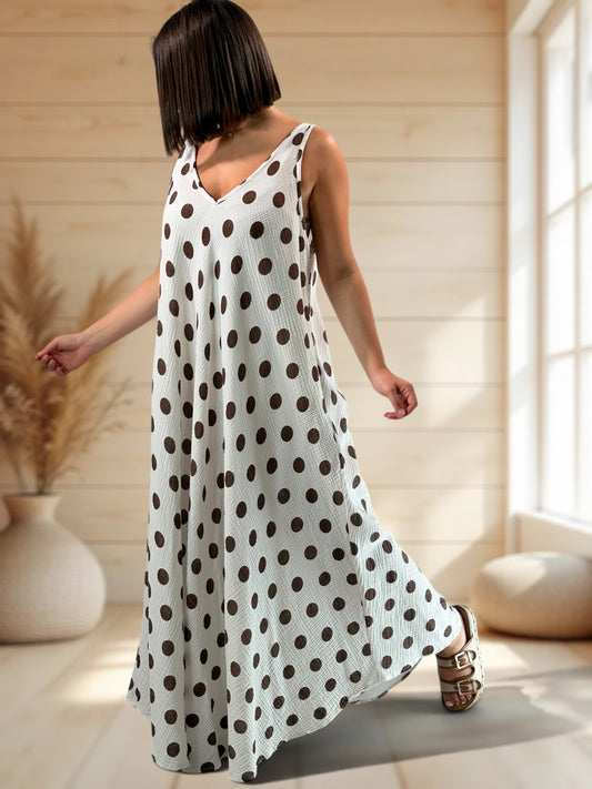 CLEM - ROBE LONGUE POIS MARRON JUSQU'A LA TAILLE 56