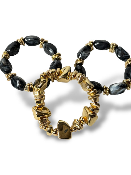 LOLY - LOT DE 3 BRACELETS TENDANCE