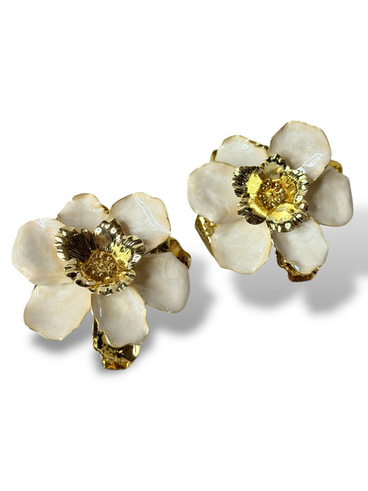 CANDICE - BOUCLES D'OREILLES GRANDE FLEUR