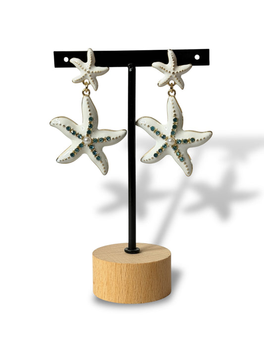 NICE - BOUCLES D'OREILLES TENDANCE AVEC STRASS