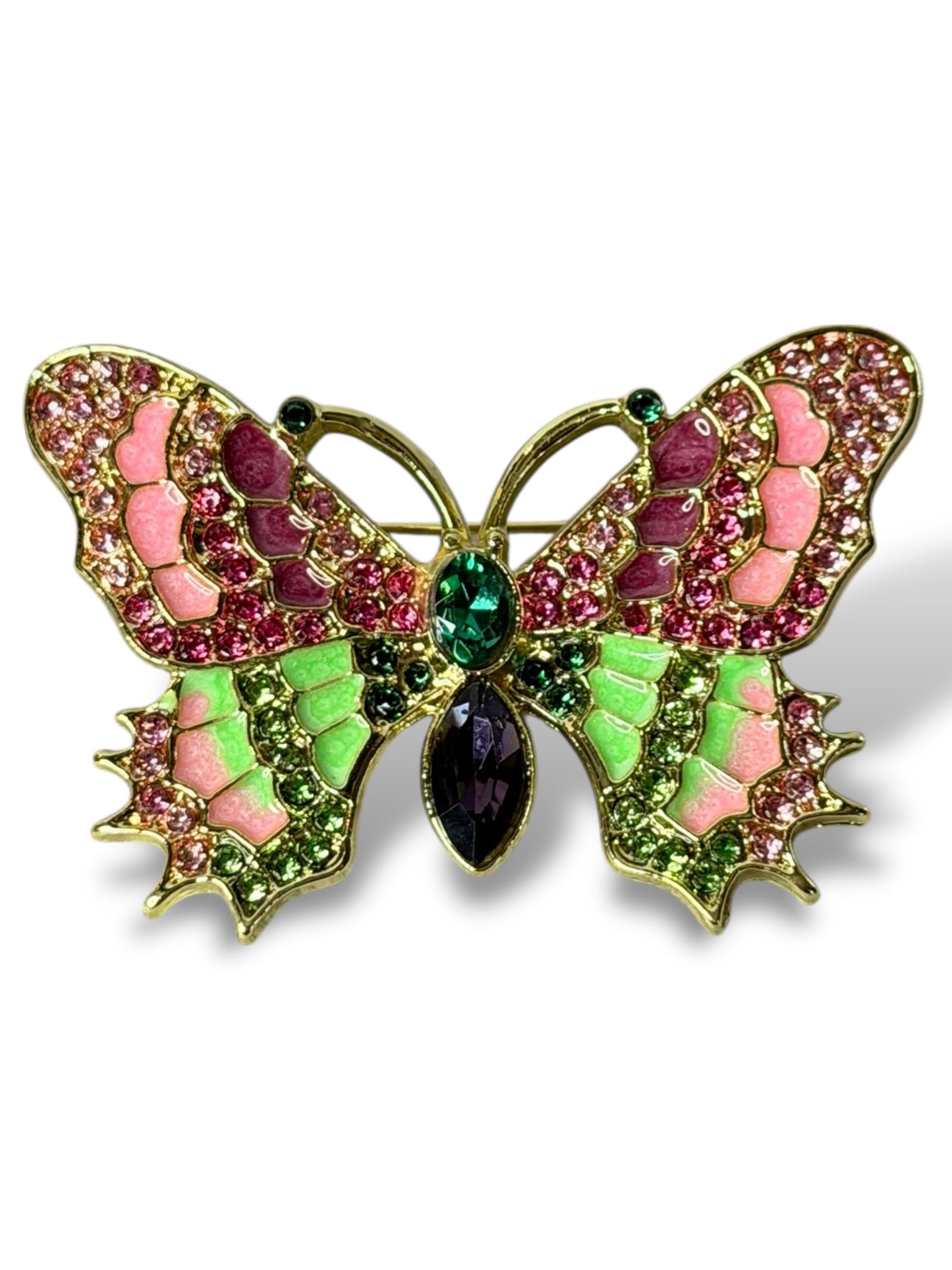 PAPILLON - BROCHE TENDANCE AVEC STRASS