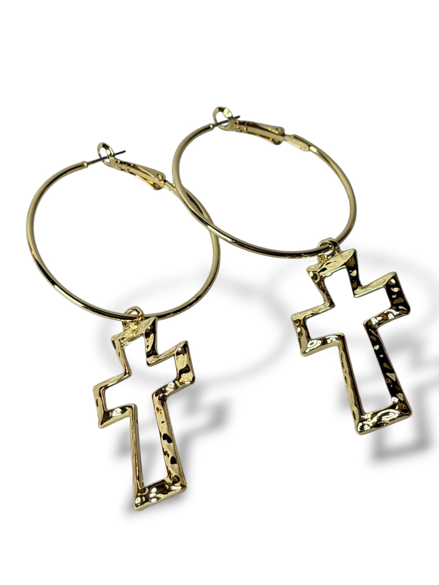 DOROTHY - BOUCLES D'OREILLES CREOLE AVEC CROIX