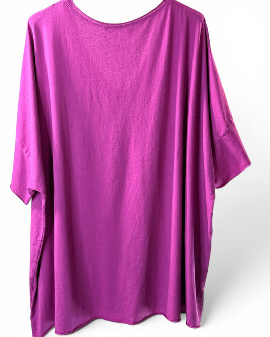 MAX - T-SHIRT EN COTON CYCLAMEN TAILLE 48/50 A 56/58
