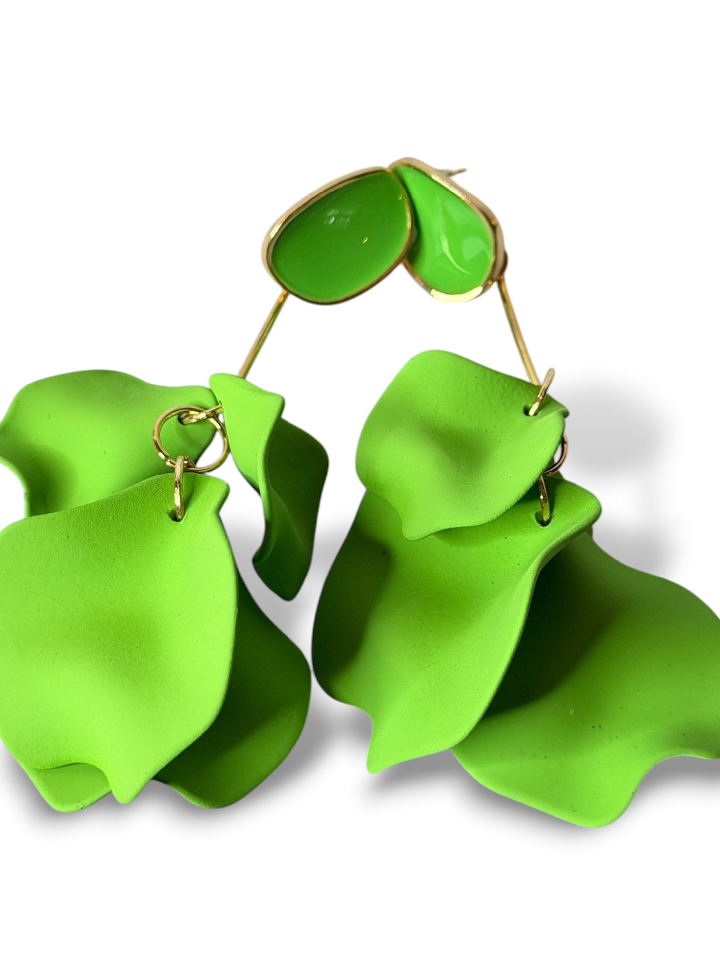 ELISA - BOUCLES D'OREILLES TENDANCE VERTE