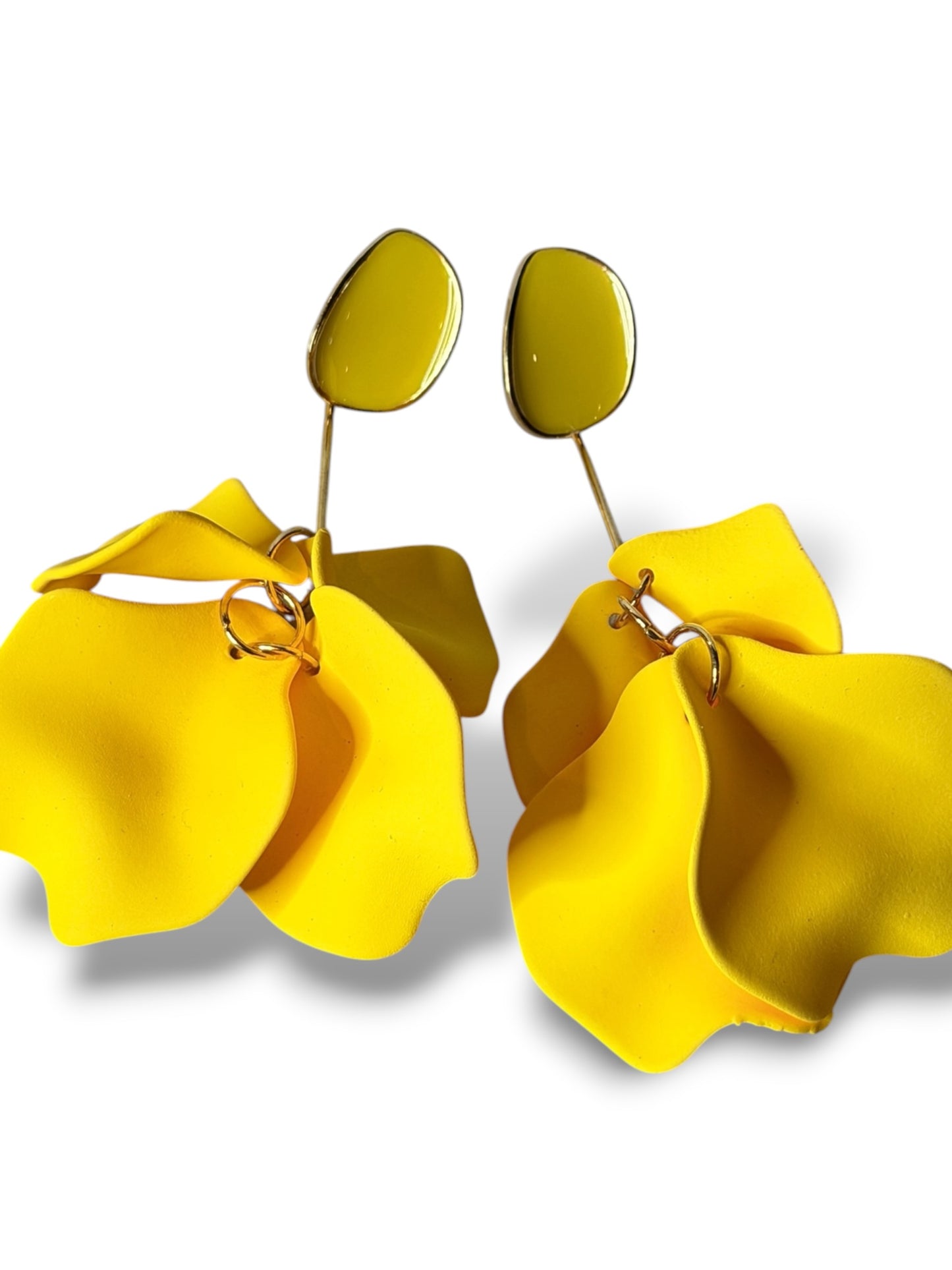 ELISA - BOUCLES D'OREILLES TENDANCE JAUNE